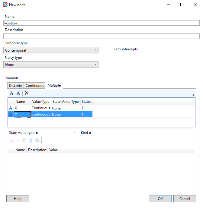 Mixture model - new position node